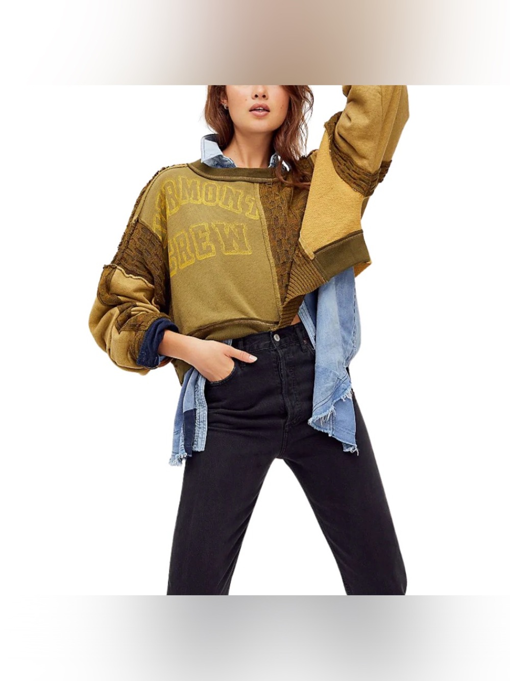 Free People Stateside Vintage Oversized Pullover Sweater - Small/Medium